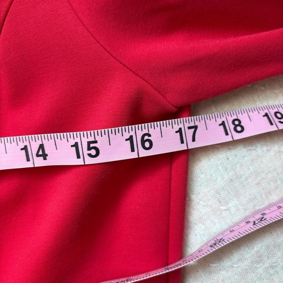 Draper James lipstick red ponte knit fit and flare dress size Small - Picture 11 of 12
